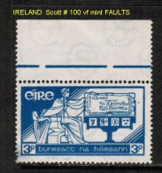 IRELAND   Scott  # 100* VF MINT FAULTS - Unused Stamps