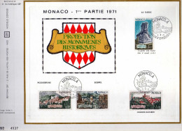 Feuillet Tirage Limité CEF 31 Monaco Protection Des Monuments Historiques - Storia Postale