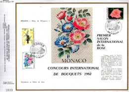 Feuillet Tirage Limité CEF 186 Concours De Bouquets Fleurs Ikebana églantines Et Belles De Jour Rose - Cartas & Documentos