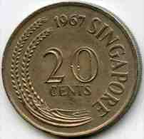 Singapour Singapore 20 Cents 1967 KM 4 - Singapore