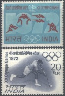INDIA -: OLYMPIC MUNCHEN - HOCKEY On FIELD - WRESTLING - **MNH - 1972 - Hockey (su Erba)