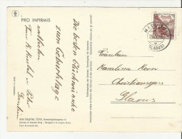 =AK CH 1947 Kunst Blumen - Cartas & Documentos