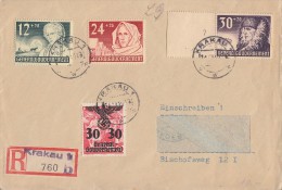 GG R-Brief Mif Minr.23,56,57,58 SR Krakau 31.12.40 - Algemene Overheid