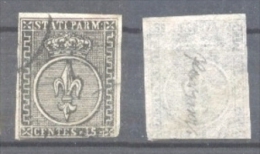 Italy Parma 1855 Coat Of Arms 15C Mi.3P Black On White Paper PROOFS SIGNED Used AM.354 - Parma