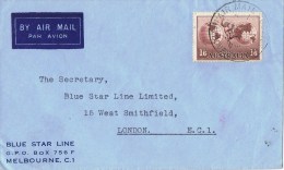 9657. Carta Aerea MELBOURNE (Australia)  1949 To London - Brieven En Documenten