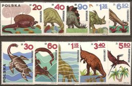 POLOGNE Animaux Prehistoriques, Prehistorics Animals  YVERT 1423/32**  MNH Neuf Sans Charniere - Vor- U. Frühgeschichte