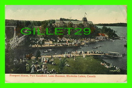 MUSKOKA, ONTARIO - PROSPECT HOUSE, PORT SANDFIELD, LAKE ROSSEAU - WELL ANIMATED - TRAVEL IN 1910 - THE VALENTINE & S - Muskoka