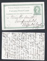 Canada - Postal History Rare Old Postcard Postal Stationery To England D.936 - 1860-1899 Reign Of Victoria