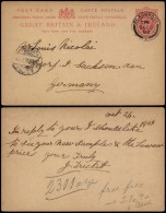 Great Britain 1903 Postal History Rare Postcard Postal Stationery Blackpool To Adorf Germany D.982 - Covers & Documents