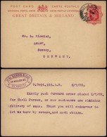 Great Britain 1909 Postal History Rare Postcard Postal Stationery Glasgow To Adorf Germany D.983 - Covers & Documents