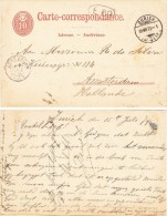 Switzerland 1879 Postal History Rare Old Postcard Postal Stationery ZURICH To AMSTERDAM D.993 - Briefe U. Dokumente
