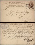 Great Britain 1883 Postal History Rare Postcard Preprinted Stationery London To Gotha Germany DB.006 - Brieven En Documenten