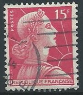 1955-59 FRANCIA USATO MARIANNA DI MULLER 15 F - EDF087 - 1955-1961 Maríanne De Muller