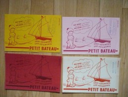 4 Buvards PETIT BATEAU Sous Vêtements.Survêtements. Dessin Petit  Marin. Tampon VERDIER à  ISSOIRE. Années 50 TB Etat - Textile & Clothing