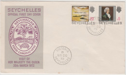 Seychelles - 1972 - Royal Visit - FDC - Seychellen (...-1976)