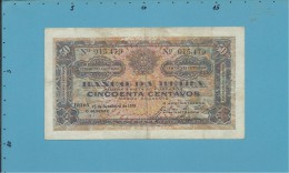 MOZAMBIQUE - 50 Centavos - 15.09.1919 - P R3a - Hand Sign At Left - BANCO DA BEIRA - PORTUGAL - Moçambique