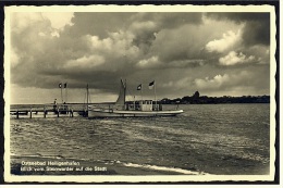 Ostseebad Heiligenhafen  -  Blick Vom Steinwarder Auf Die Stadt / Mit Schiff  -  Ansichtskarte Ca. 1935  (3512) - Heiligenhafen