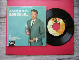 45 T EP   JACQUES BREL  BARCLAY   BIEM 70636  4 TITRES  JEF  LES BONBONS LE DERNIER REPAS  AU SUIVANT - Verzameluitgaven