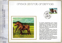 Feuillet Tirage Limité CEF 165 41 1810 Cheval De Trait Ardennais - 1971-1980