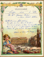 Télégramme Fleurs Marché Grand'place De Bruxelles - Telegrammen