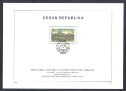 Czech  Mi  243   FIRST DAY SHEET  Stamp Exhibition BRNO  , Panorama View    2000 - Lettres & Documents