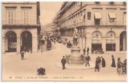 75 - PARIS 1 - La Rue Des Pyramides - Statue De Jeanne D'Arc - LL 56 - Statues