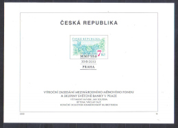 Czech  Mi  269   FIRST DAY SHEET Money And Bank Congress Praha     2000 - Cartas & Documentos