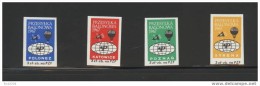 POLAND 1967 BALLOON POST STAMPS SET OF 4 NHM POZNAN POLONEZ SYRENA KATOWICE BALLOONS - Globos