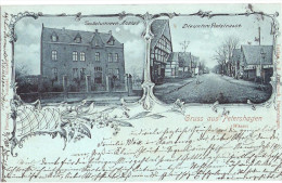 PETERSHAGEN Weser Mondschein Taubstummen Anstalt Jugendstil Die Untere Poststrasse 2.1.1901 Gelaufen - Petershagen