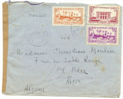 LBL26B - MARTINIQUE LETTRE MARIGOT/ EL BIAR (ALGERIE) 9/12/1944 CENSUREE - Cartas & Documentos