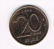 ¨  ALBERT II  20 FRANK  VL  1996 - 20 Francs