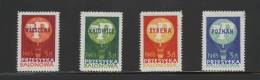 POLAND 1963 BALLOON POST STAMPS SET OF 4 NHM KATOWICE POZNAN SYRENA WARSZAWA BALLOONS FLIGHT TRANSPORT - Unused Stamps