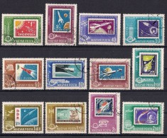 Hongrie 1963 YT- PA258/69 Mi 1907A/18A ° Espace Cosmos - Used Stamps