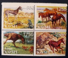 RUSSIE-URSS, Prehistoire. Animaux Prehistoriques,prehistori Cs Animals (4 VALEURS EMISES EN 1997) ** MNH, Sans Charniere - Prehistorics