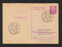 DDR WU GA-Antwortteil  P 74A Mit SoSt. Holdkutatas Budapest Am 1.XI.1969 Nach Goldbach/Alm Gelaufen - Postcards - Used