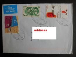 Israel 2007 Letter / Envelope With 3 Stamps - Lettres & Documents