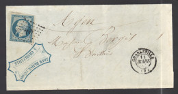 FRANCE 1855 N°10 (défaut) Obl. S/lettre PC 749 Charleville - 1852 Luigi-Napoleone