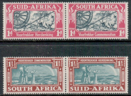 South Africa Scott 79/80 - SG80/81, 1938 Voortrekker Set In Bi-lingual Pairs MH* - Ungebraucht