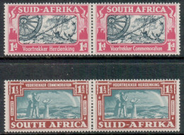 South Africa Scott 79/80 - SG80/81, 1938 Voortrekker Set In Bi-lingual Pairs MH* - Neufs