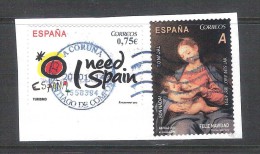 España 2013- 2 Sellos  Usados Con Fragmento- Turismo Y Navidad- -Espagne Spain Spanien Spanje - Oblitérés
