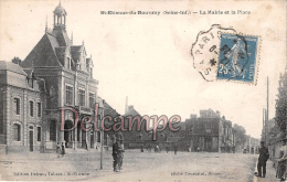 76 - Saint Etienne Du Rouvray (seine Inférieure) - La Mairie Et La Place - écrite - 2 Scans - Saint Etienne Du Rouvray