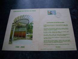 VDS DOCUMENT PHILATELIQUE 1 JOUR CENTENAIRE DU METRO DE PARIS - Briefe U. Dokumente