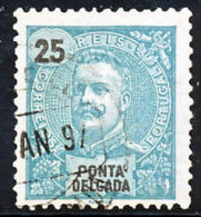 !										■■■■■ds■■ P.Delgada 1898 AF#18ø King Carlos Mouchon 25 Réis (x8937) - Ponta Delgada