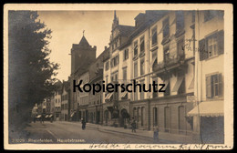 ALTE POSTKARTE RHEINFELDEN AM RHEIN HAUPTSTRASSE COIFFEUSE A. RIESCH (?) 1. STOCK HOTEL Cpa Postcard AK Ansichtskarte - Rheinfelden