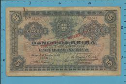 MOZAMBIQUE - 5 LIBRAS ESTERLINAS - ND (15.09.1919 ) - Pick R21 - PAGO 5.11.1942 - BANCO DA BEIRA - COMPANHIA - PORTUGAL - Moçambique