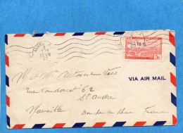 MARCOPHILIE-lettre  Avion Cad Alger-afft PA  1a 10%    Pour Françe - Covers & Documents