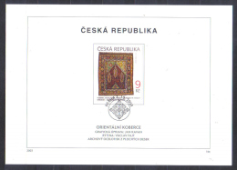 Czech  FIRST DAY SHEETS  Oriental Carpets  2003 - Briefe U. Dokumente