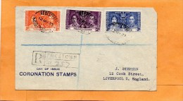 Sierra Leone 1937 FDC Registered Mailed To UK - Sierra Leona (...-1960)