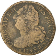 Monnaie, France, 2 Sols Français, 2 Sols, 1793, Strasbourg, TB, Bronze, KM:612 - Other & Unclassified