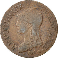 Monnaie, France, Dupré, 5 Centimes, 1799, Strasbourg, TB+, Bronze, KM:640.4 - Autres & Non Classés